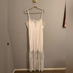 Show Me Your Mumu Ivory Lace Trim Slip Maxi Dress XXL